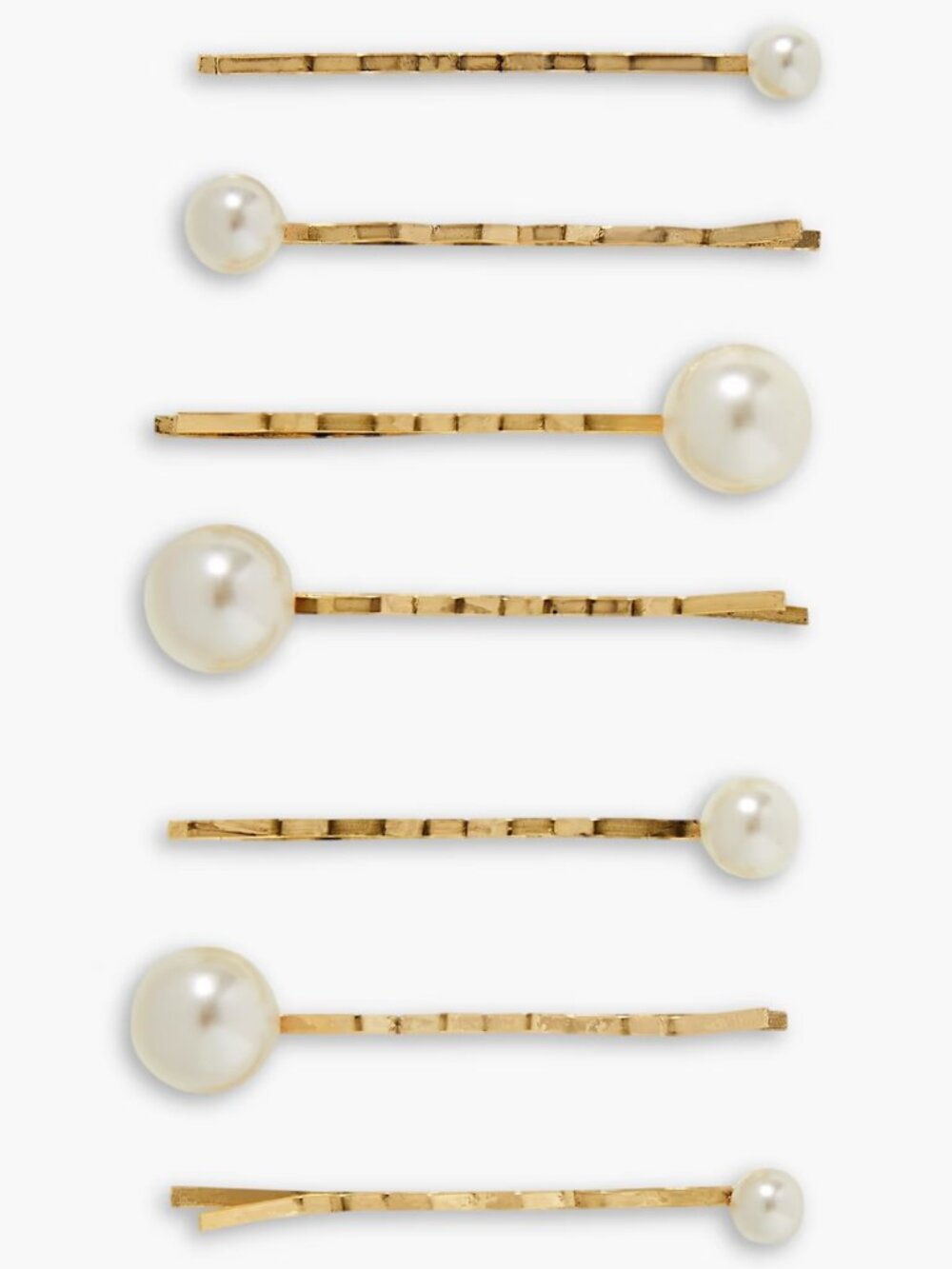 JENNIFER BEHR Faux Pearl Hair Pins in Gold Tone Set of Seven Brand New NWT